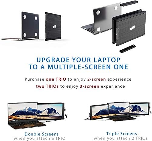 Trio prenosivi Monitor za Laptop, 12.5 Full HD IPS ekran, za dvostruki trostruki ekran monitora