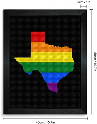 Texas Gay Pride Diamond Painting Photo Frames Art kompleti zid visi slika za kućnu kancelariju seoska