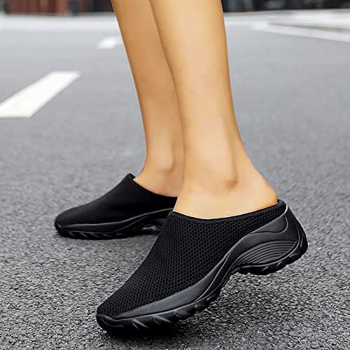 Leewos Comfort vanjske platforme za hodanje Casual papuče sa lukom Polukrevetne pletene cipele ženske