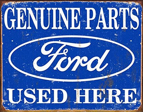 Očajna preduzeća MS1422 Tin znak Ford dijelovi, 16x13, plava