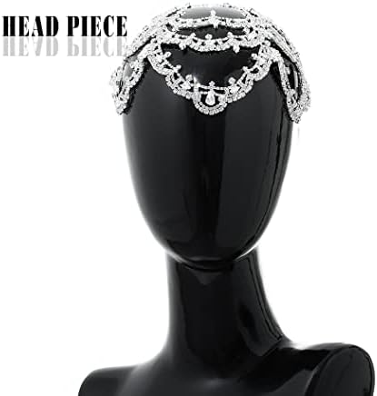 Fdesigner Rhinestone Headpieces Kapa Vintage Crystal Head Chain Wedding Flapper Hair Nakit Gatsby Women