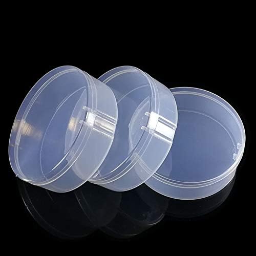 Anncus 200pcs okrugli prozirni plastični kutija za nakit kozmetičke kolekcije Kućnica za skladištenje