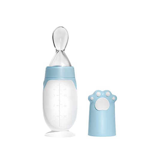 Sanfe Elephant Baby Spoons, silikonska kašika za izdavanje hrane za bebe, kašika za hranjenje stiska