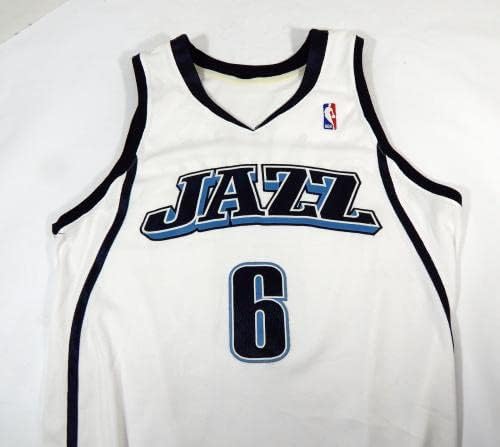 2009-10 Utah Jazz Paul Harris 6 Igra Izdana bijeli dres 46 DP37369 - NBA igra koja se koristi