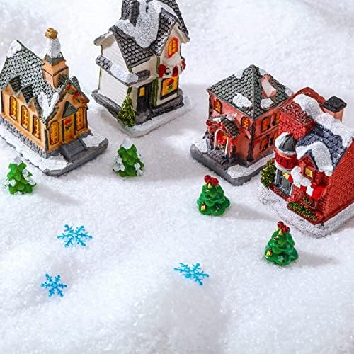 Božić lažni snijeg za zanate Glitter lažni snow Village lažni snijeg u prahu ukras umjetne plastike Snježni prah božićno drvce dekoracije selo zimski prikazuje potrepštine