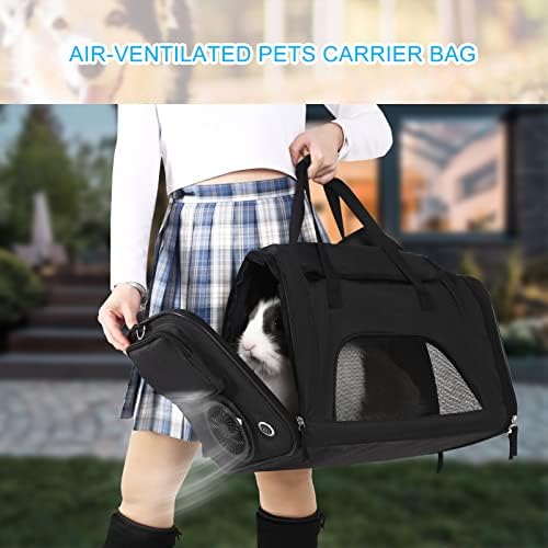 Mantuole pet Carrier, električna ventilatorska ventilirana torba za životinje, sklopiva meka putna torba za štene,