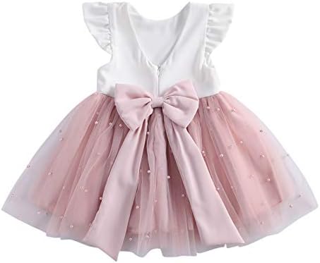 Lesury Baby Girls Tutu tutu ružičasti ruffles bez rukava bez rukava sandress tulle haljine velika luk princeza