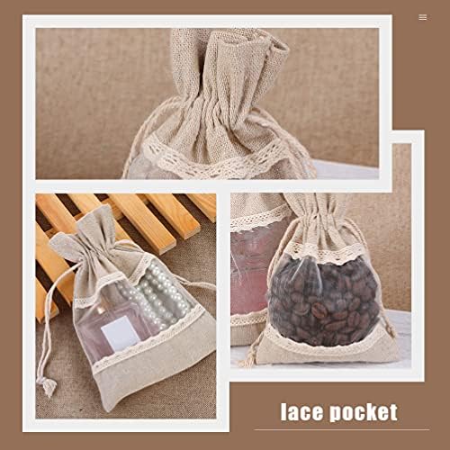 Cabilock 6kom vezice poklon bombone torbe posteljina burlap torbe kafe u zrnu torbe burlap nakit vrećice