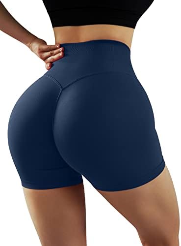 Moshengqi Scrich Butt Hots za žene vježbanje teretana Visoka struka bešavne joge kratke hlače