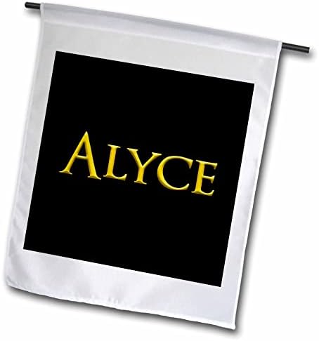 3drose Alyce cool ime za djevojčice u SAD-u. Poklon žute na crnom šarmu-zastave