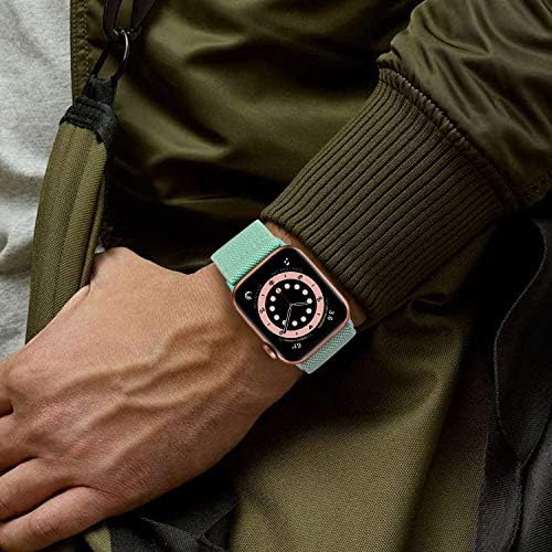 Tasikar Sport Solo petlja Kompatibilan sa Apple Watch Band 45mm 44mm 42mm, elastične pletenice najlonske zamjenske opsege za žene i muškarce, kompatibilne sa Apple Watch serijom 7/6/5/4/3/2/1 / 1 / SE