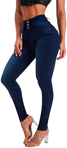 Ženske mršave traperice Ležerne prilike za hlače sa sredinom struka s džepovima Atletic Plus