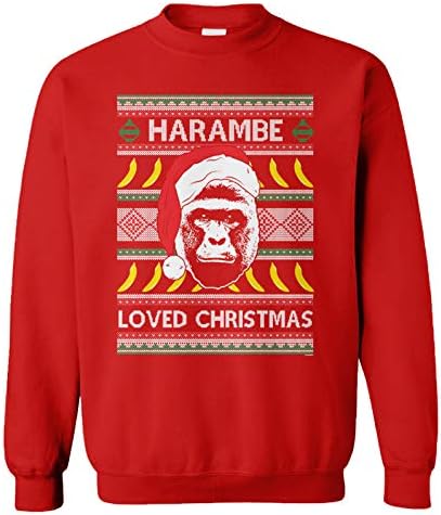Harambe je volio Božić - RIP gorilla meme unisex crewneck dukserica