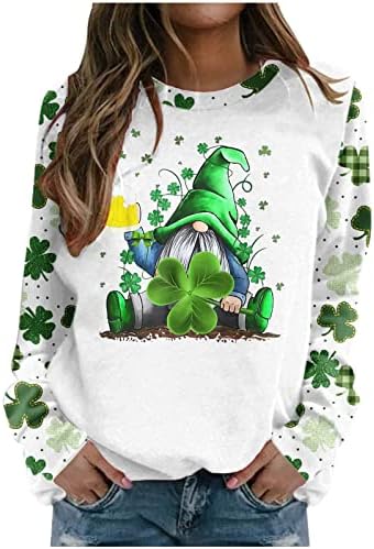 JINMGG ST PATRICKS Dnevne košulje Žene kravate Dye St. Patrick's Day majica TEES dugih rukava Ležerne