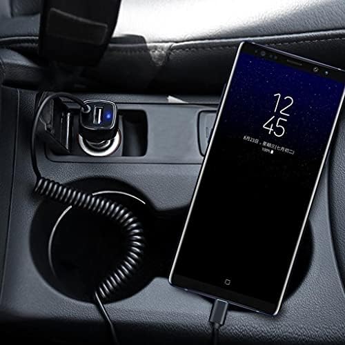 Car punjač Boxwave kompatibilan sa FYHXELE Portable Monitor Touchscreen M156DT - Auto punjač Plus, auto punjač Dodatni USB port s integriranim kablom - crni
