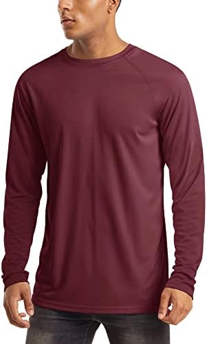 MAGCOMSEN muške košulje dugih rukava UPF 50+ UV atletske košulje za zaštitu od Sunca za planinarenje trčanje