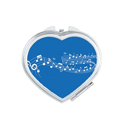 Blue Flappg Music 5-le Staff ogledalo za srce prenosiva džepna šminka za ruke