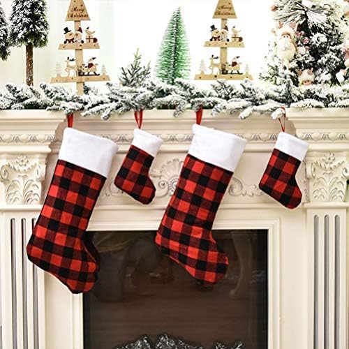 Bestoyard čarape za čarape 2pcs Božićna čarapa Candy Bag Privjesak Xmas Čarape za božićno stablo Kamin Viseće ukrase Nastavak poklona