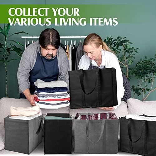 30 pakovanja torbi za kupovinu namirnica za višekratnu upotrebu za teške uslove rada Velike sklopive torbe sa dugom ručkom za odlaganje odjeće za kupovinu