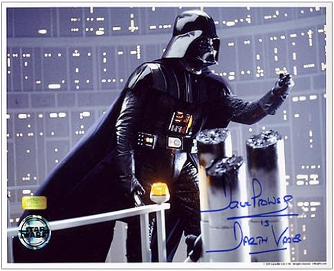 David Prowse autografirani ratovi zvijezda 8x10 Darth Vader na Gantry fotografiji