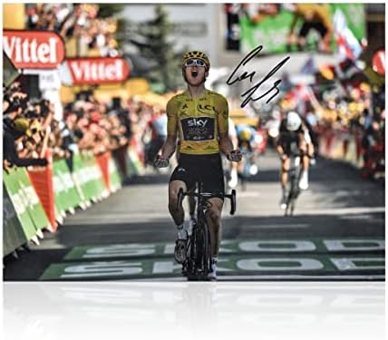 Ekskluzivna memorabilija Geraint Thomas potpisan 2018. Tour de France Fotografija: Alpe d'Huez Finish Line