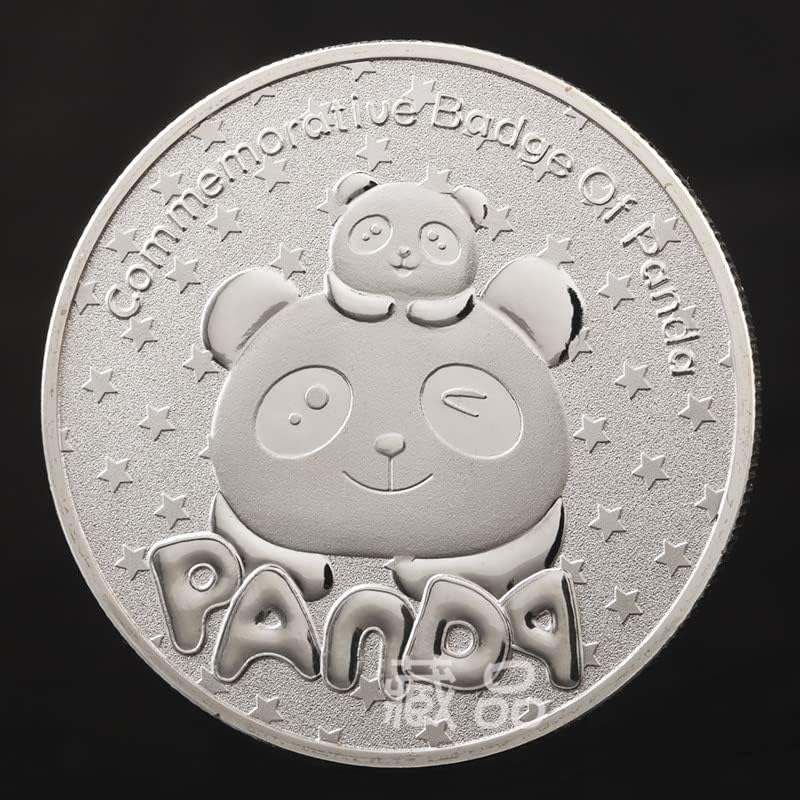 Kineska Panda Reljefna Životinja Posrebrena Komemorativna Kolekcija Novčića Zanatska Komemorativna Medalja Sa Zlatnim Novčićima Tooth Fairy Coin