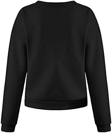 Aihou duksevi za žene estetska grafika Oversized Casual Dugi rukav Crewneck džemper duksevi pulover