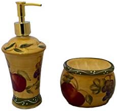 TOSCANY CRVENA ruka ručno oslikana keramika, drhtavicu BRILLO BADER sa sapunom, 85288/89 by ACK