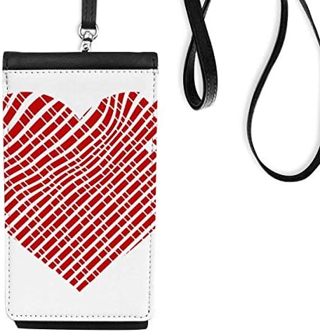 Crveni valentinovo srčani uzorak Telefon novčanik torbica Viseće torbice za mobilne uređaje
