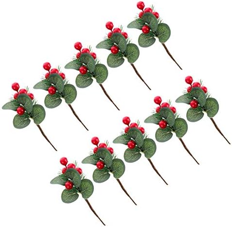 Dekor postrojenja 10pcs Božić divne ukrase drveća simulirani bobičasto buket za slaviti sretan božićni cvjetni dekor