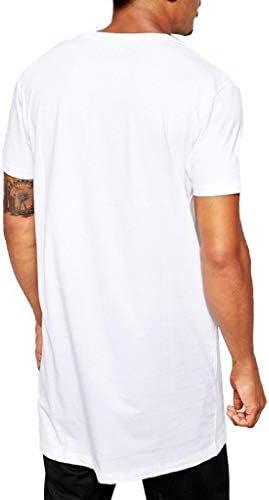 Košulja za muškarce, f_gotal muške velike i visoke majice modni ljetni kratki rukav čvrsta boja Slim fit casual tees bluza vrhovi