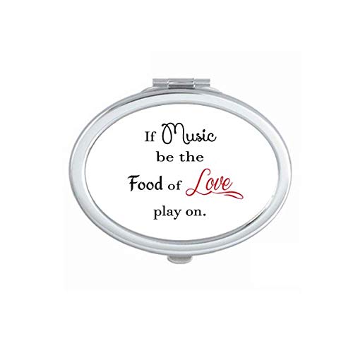 Shakespeare Music be the Food of Love Mirror Portable fold hand Makeup duple strane naočare