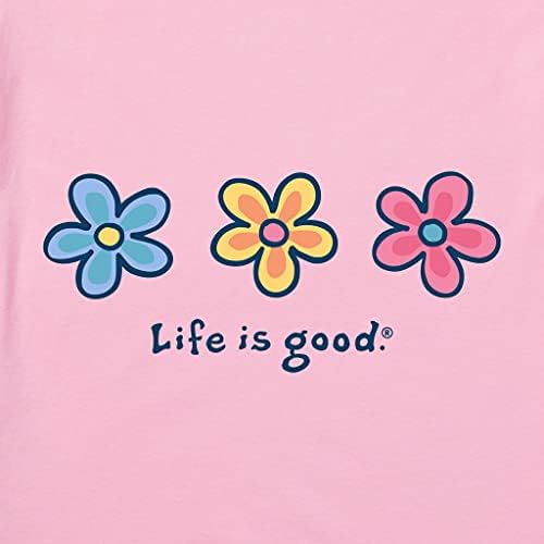 Život je dobra ženska vintage drobilica grafička majica tri tratinčica