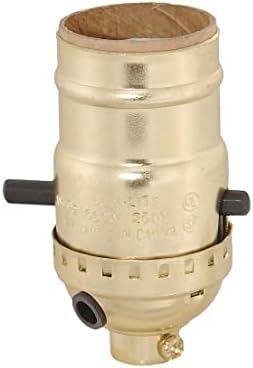 B & amp;P Lamp® utičnice za potisne lampe sa mesinganom školjkom i bočnim izlaznim poklopcem