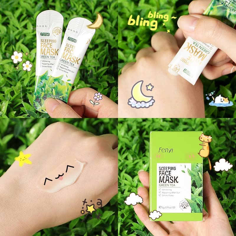 Zelbuck 60kom Sakura Centella zeleni čaj hidratantne maske za spavanje protiv bora noćna krema maska za lice protiv starenja proizvoda za njegu kože