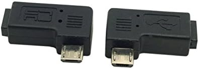 Chenyang CY 2PCS 90 stupnjeva lijevo desno uglovan Micro USB 2.0 5p muški za ženski adapter za proširenje