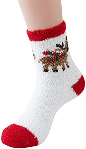 Žene jesen i zimske božićne čarape Podne čarape Snežne čarape zadebljale čarape od runa čarape za juniorke djevojke