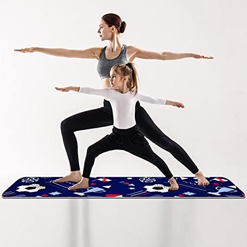 Siebzeh Soccer Pattern Premium Thick Yoga Mat Eco Friendly Rubber Health & amp; fitnes non Slip Mat
