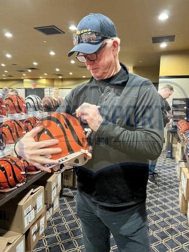 Boomer Esiason potpisao Cincinnati Bengals Speed Authentic NFL Helmets sa autogramom