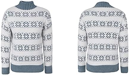Basysin Comfort Graphic okrugli džemperi za vrat Dame Školska klasična džempera s božićnim toplijim tunikom dugih rukava Tunic