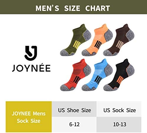 JOYNÉE muške atletske sportske gležnjeve za trčanje niskog kroja čarapa za muškarce 6 pari čarapa veličine 10-13