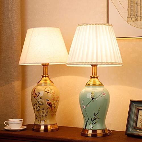 ZXZB lampica stolne lampe, ED Print Glatka bakarna baza bazarska lampa E27 Zaštita za oči Noćna svjetlost Hotel Cafe Dekorativna stolna svjetiljka za čitanje lampe / zeleno-4