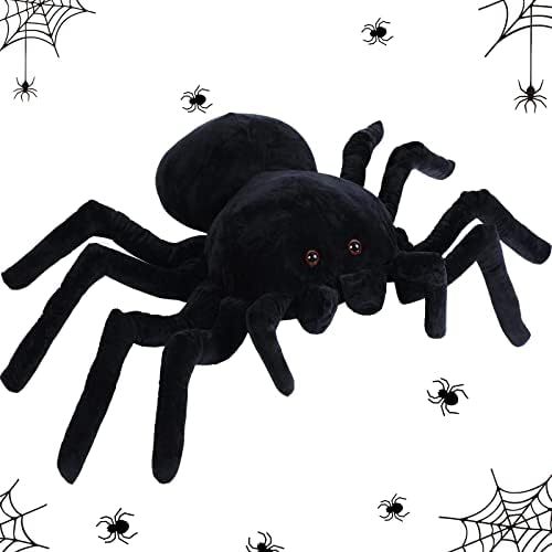 Hidren gigant punjeni paukovni igrački ogroman realistični crni životinjski plišani jastuk Halloween