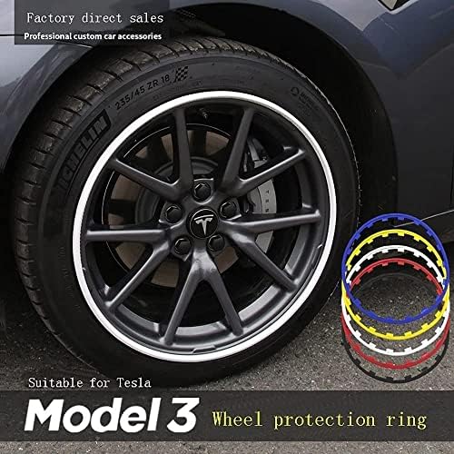 Wheels FIM zaštitnika 16-20 '' Wheels Oprema za kotače Oprema za kotače Zaštitni prsten, univerzalna guma Rim Guard, komplet za obnovu automobila protiv ogrebotine za sve modele, set 4 22.11.27 (boja: crvena, siz