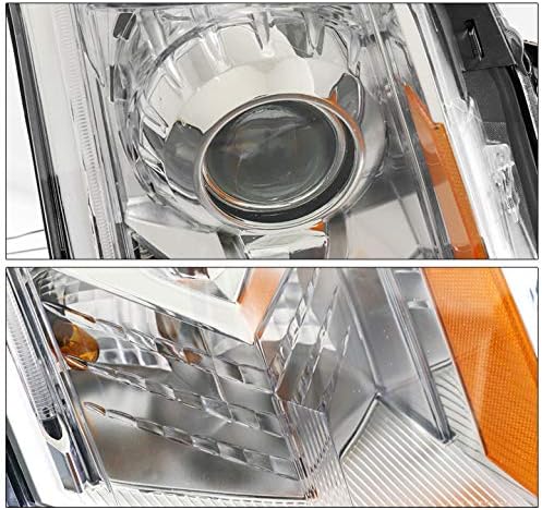 ZMAUTOPARTS LED cijev projektor prednja lampa lampa Chrome suvozačeva strana za 2010-2014 Cadillac SRX