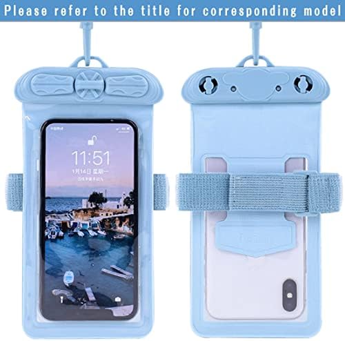 Vaxson futrola za telefon, kompatibilna sa vodootpornom vrećicom Sharp AQUOS sense5G Sh-M17 suha torba [ ne folija za zaštitu ekrana ] plava