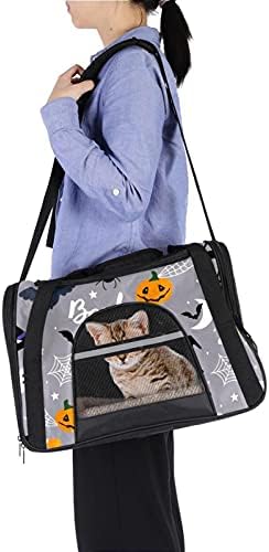 Pet Carrier Happu Halloween Meki putni nosači za kućne ljubimce za Mačke, Psi Puppy Comfort prenosiva sklopiva torba za kućne ljubimce odobrena aviokompanija