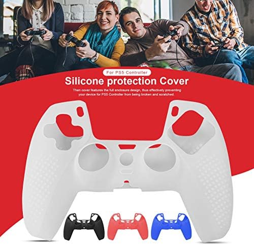 Prekrivač futrole za Werry Silikon za PS5 kontroler Antislip silikonska zaštitna zaštitna poklopac kofer Ergonomska mekana gumena gumena PS5 kontroler i potpuna zaštita pažljivo