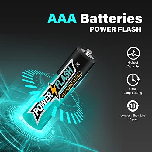 Električna bljeskalica AAA baterije sa svježim datumom - 100 grofa industrijski paket - ultra dugotrajna trokrevetna alkalna baterija