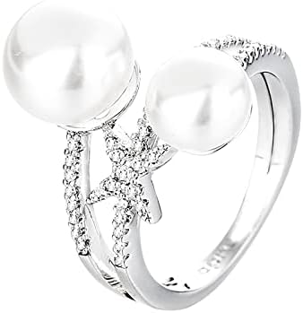 Prstenje za vjenčanje i angažovanje Pearl Star Ženski prsten Kreativni prsten Nakit Rođendan Prijedlog